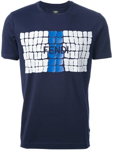 fendi sequin tshirt|Fendi blue t shirts.